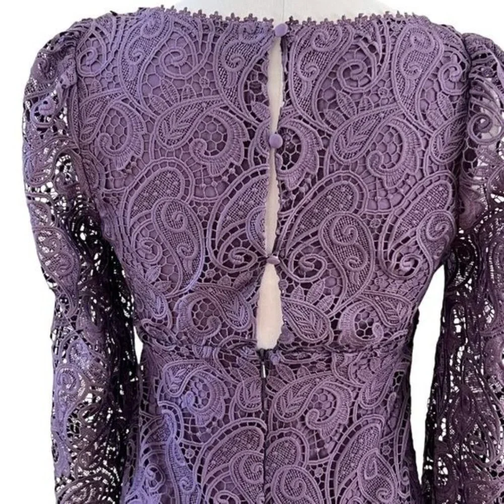 Anthropologie Maeve Embroidered Lace Mini Dress Size 2 NWOT